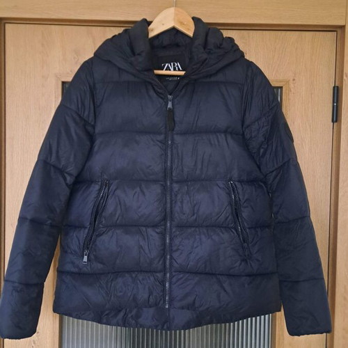 Zara women's winter jacket, dark blue, size S