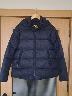 Zara women's winter jacket, dark blue, size S
