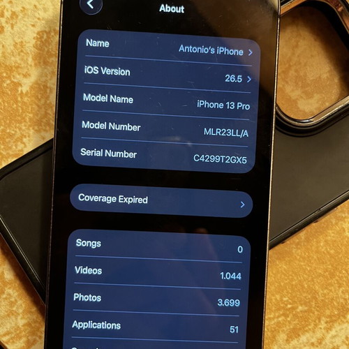 Apple iPhone 13 Pro 128GB with case, silent button broken