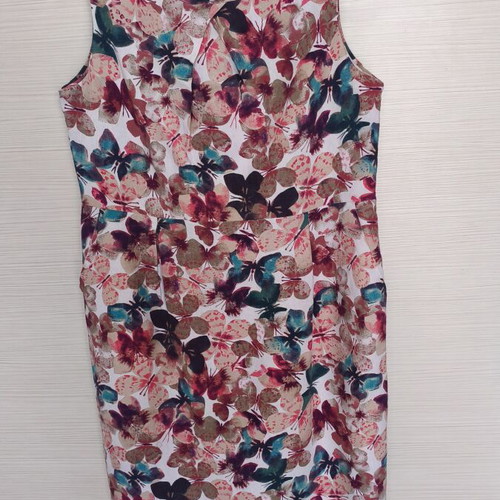 Peacocks sleeveless summer dress, butterfly print, sizes L-XL