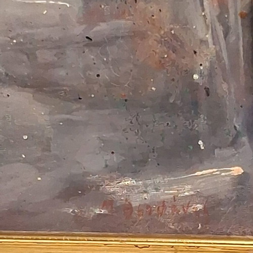 Oil painting on canvas 70×50cm with frame like new