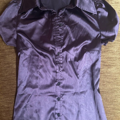 Satin shirt like new, purple, size S
