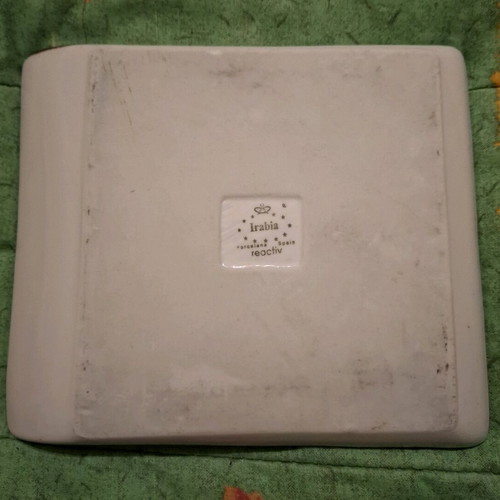 Porcelain plate blue like new with small chip on edge