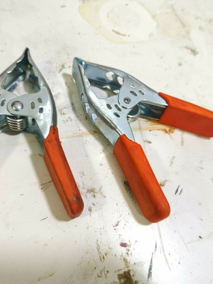Spring clamps used, pack of 2