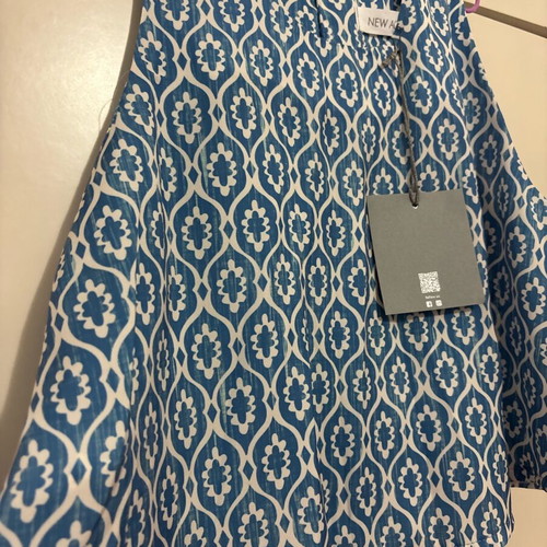 Crop top New Age new, satin texture, blue, size S