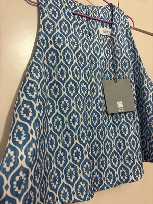 Crop top New Age new, satin texture, blue, size S