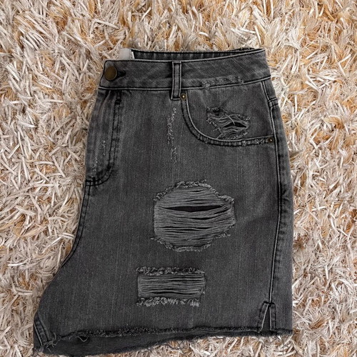Asos denim shorts like new, black and grey, size UK18/EU46