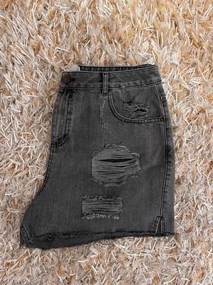 Asos denim shorts like new, black and grey, size UK18/EU46