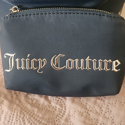Juicy Couture shoulder bag with matching wallet, petrol color