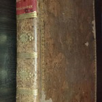 Old French book philosophy Christianity used, leather-bound