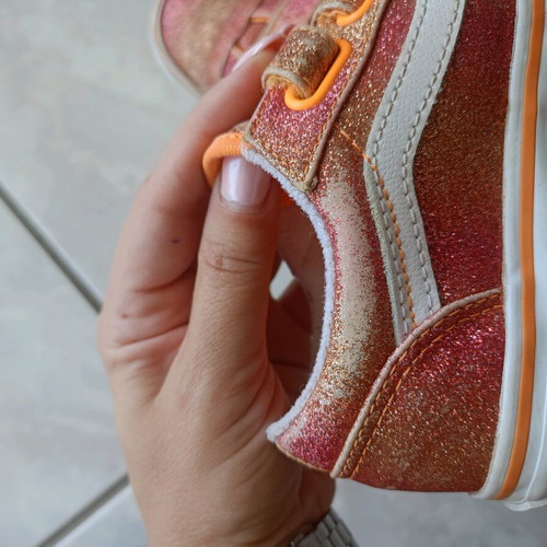 Vans glitter girls' sneakers size 26 used