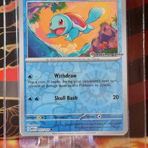 Squirtle 2023 #007 151 Pokemon Center Stamp Promo Card new