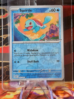Squirtle 2023 #007 151 Pokemon Center Stamp Promo Card καινούργιο