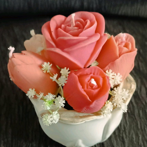 Porcelain flower handmade new with aromatic wax floral decorations