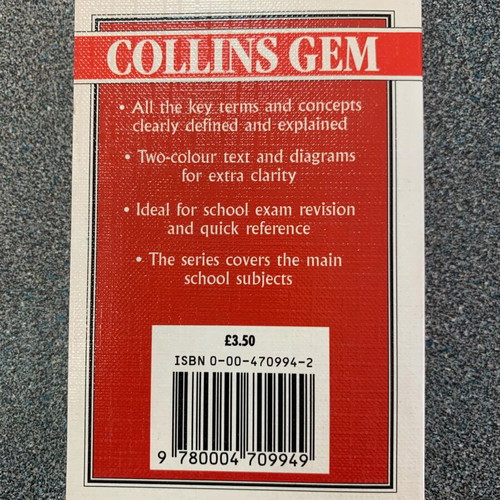 Biology Basic Facts Collins Gem book new, English