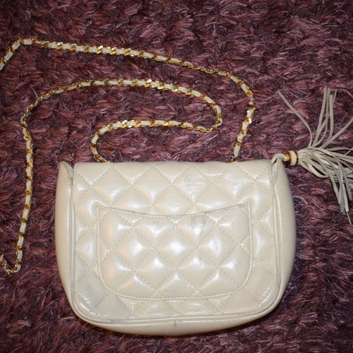 Givenchy leather shoulder bag used, beige