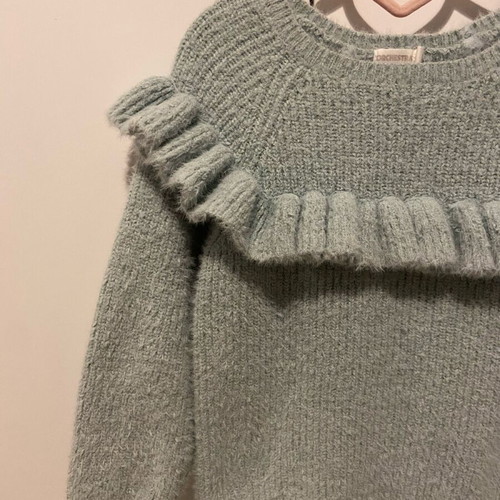Orchestra girls' sweater like new, size 116 cm, light green