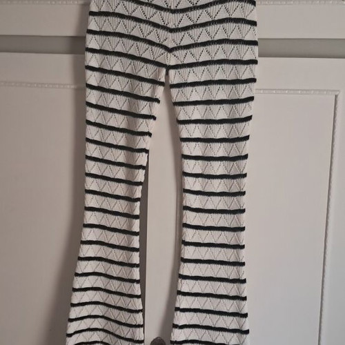 Zara summer knit pants new, white and multicolor, size S