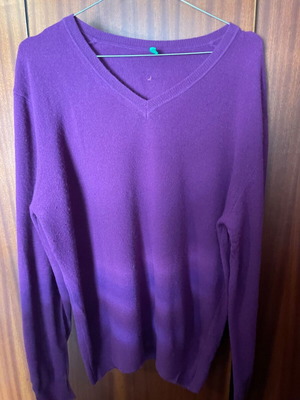 Benetton spring lightweight sweater XL violet like new