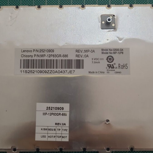 Laptop keyboard for Lenovo IdeaPad G500 series used, black