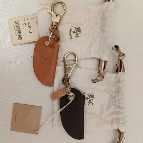 Il Bisonte leather keychains new, made in Italy