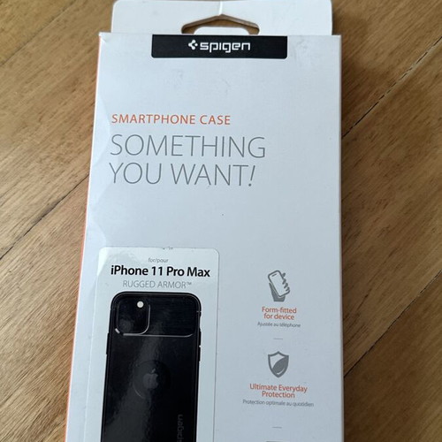 Spigen Rugged Armor Back Cover Silicone Black for iPhone 11 Pro Max new