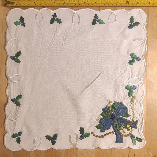 Cotton Christmas dinner napkins like new, set of 4