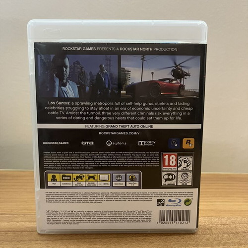 Grand Theft Auto 5 PS3 game with map