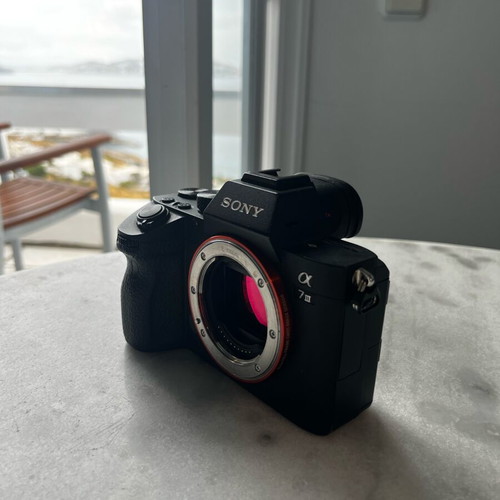 Sony a7 III camera used with 2 batteries, full frame 24.2MP