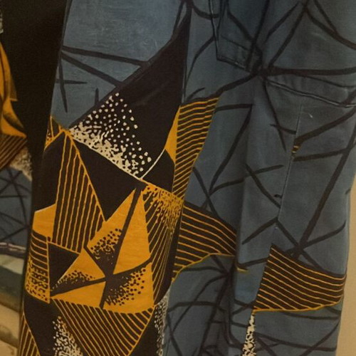 Kimono cotton batik like new, one size, blue and black