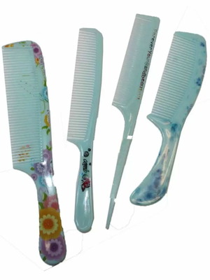 Blue combs set of 4 new