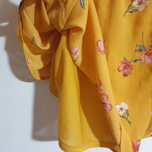 H&M Floral Salopette XL like new, orange multicolor