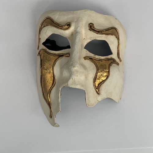Venetian mask handmade used, unique piece