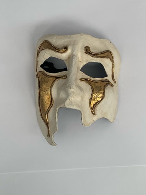 Venetian mask handmade used, unique piece