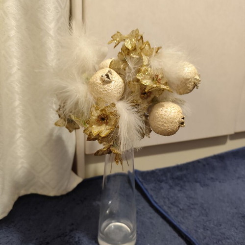 Garland with decorative flowers like new
