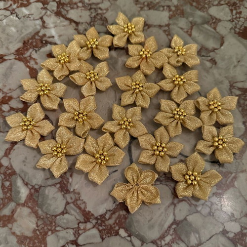 Luxury gold flowers set of 20 new for decoration