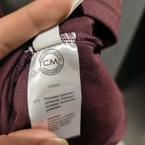 Burgundy TCM strap top like new, size L