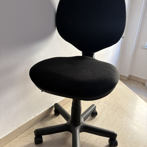 Office chair with high back, fabric, like new, adjustable height