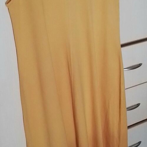 Mango long cotton dress XL new, orange