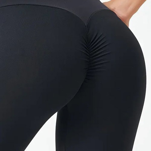 Women's high-waist black elastic lifting leggings new