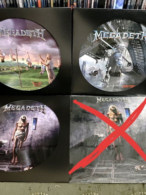 Megadeth Picture LPs Youthanasia, Dystopia, Countdown to Extinction new