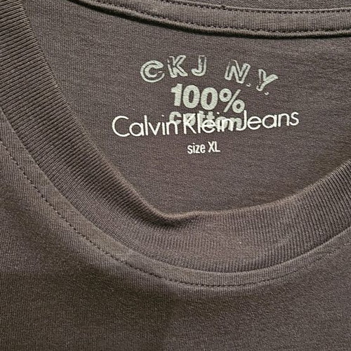Calvin Klein short sleeve shirt used, gray, XL