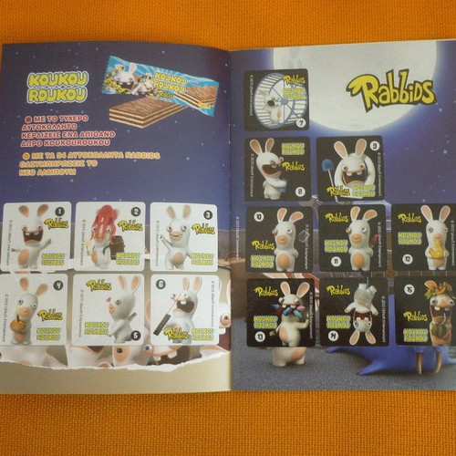 Συλλεκτικό άλμπουμ Rabbids Κουκουρούκου μεταχειρισμένο, συμπληρωμένο