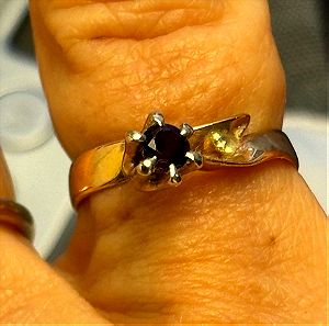 Garnet ring 14 ct /585 , size 54 , 2.8 g , Vintage