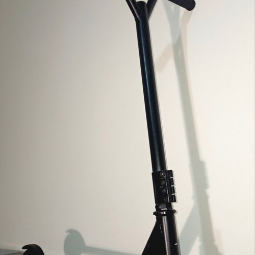 Black two-wheel scooter with rear brake