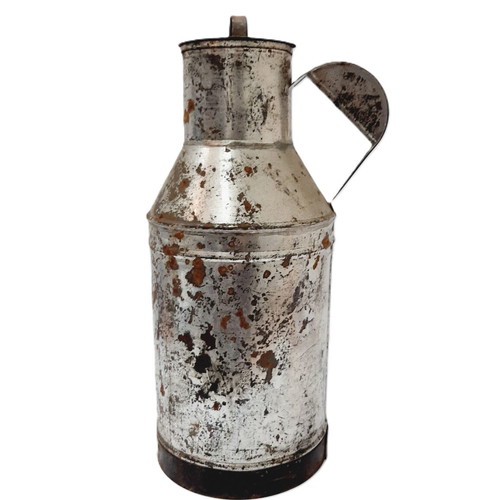 Vintage metal milk can 50s Bulgaria 36×16×9 cm