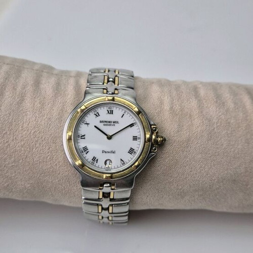 Raymond Weil Parsifal 9190 μεταχειρισμένο δίχρωμο ρολόι quartz