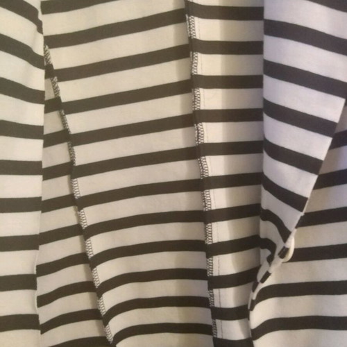 Jacket like new, white with black stripe, size medium