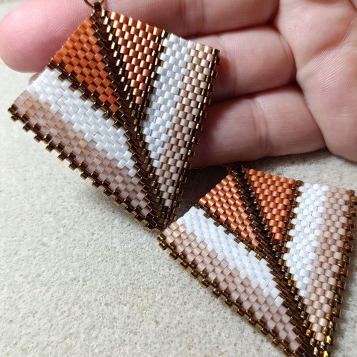 Handmade Miyuki bead earrings