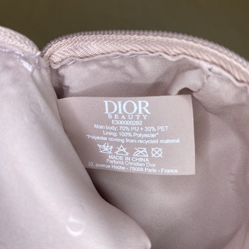Dior pouch new, pink glossy, 16x10cm